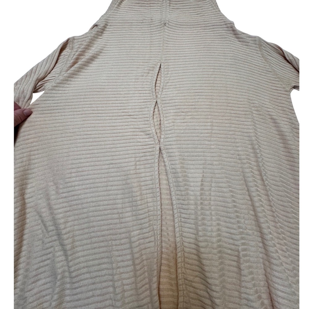 We The Free Free People Lover Pink Peach Ribbed Cowl Neck Tunic Top XS Open Back - Picture 8 of 8